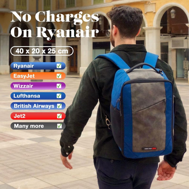 Cabin Max Mini Backpack Usable as Underseat Carry on Luggage and Laptop Backpack - Image 2